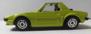 Corgi Juniors 86-A1 Fiat X1/9 Green Body Black Interior Whizzwheels Made in Great Britain 1974 - TulipStuff