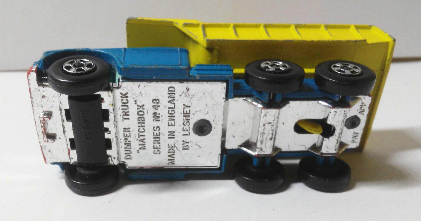 Lesney Matchbox no. 48 Dodge Dump Truck Superfast Made in England 1969 - TulipStuff