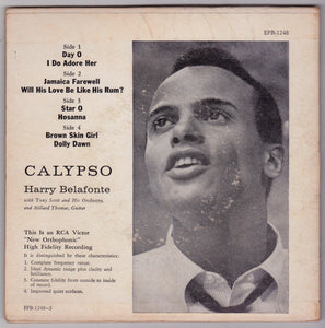 Harry Belafonte Calypso 2x7in Vinyl EP RCA Victor EPB-1248 1956  Day-O Banana Boat Song - TulipStuff