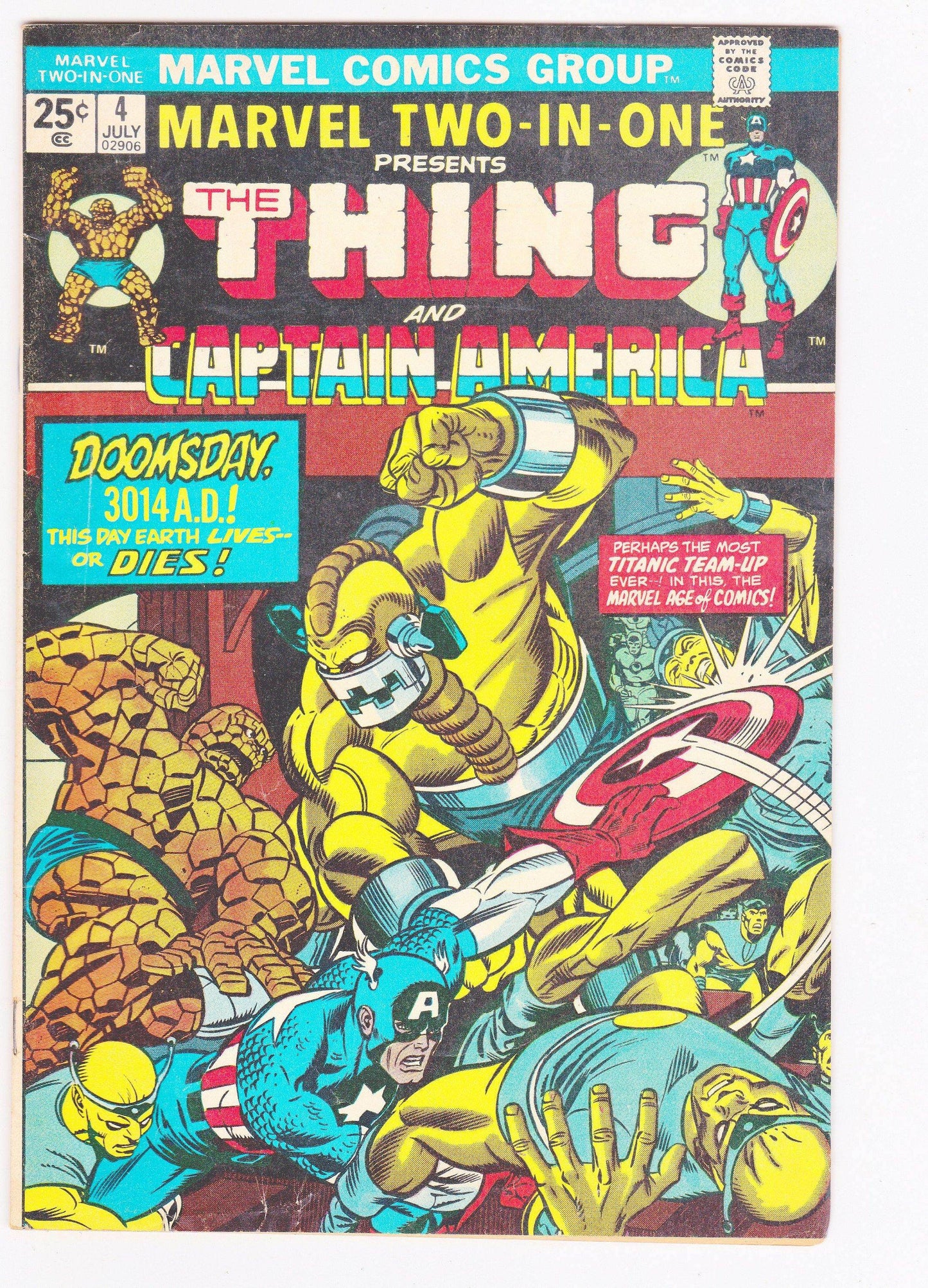 Marvel Two-In-One 4 The Thing and Captain America July 1974 Marvel Comics - TulipStuff