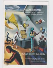 Load image into Gallery viewer, Mark Kostabi Art Exhibit At Roger Smith Gallery Advertising Postcard 2000 - TulipStuff
