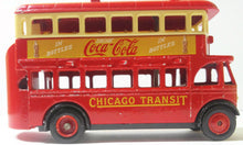 Load image into Gallery viewer, Lledo Days Gone DG15 1932 AEC Regent Double Deck Bus Coca Cola Chicago Transit - TulipStuff
