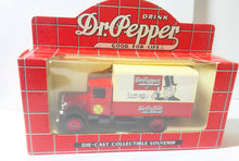 Load image into Gallery viewer, Lledo Days Gone DG28 Diecast Metal Dr Pepper 1934 Mack Canvas-back Truck Made in England - TulipStuff
