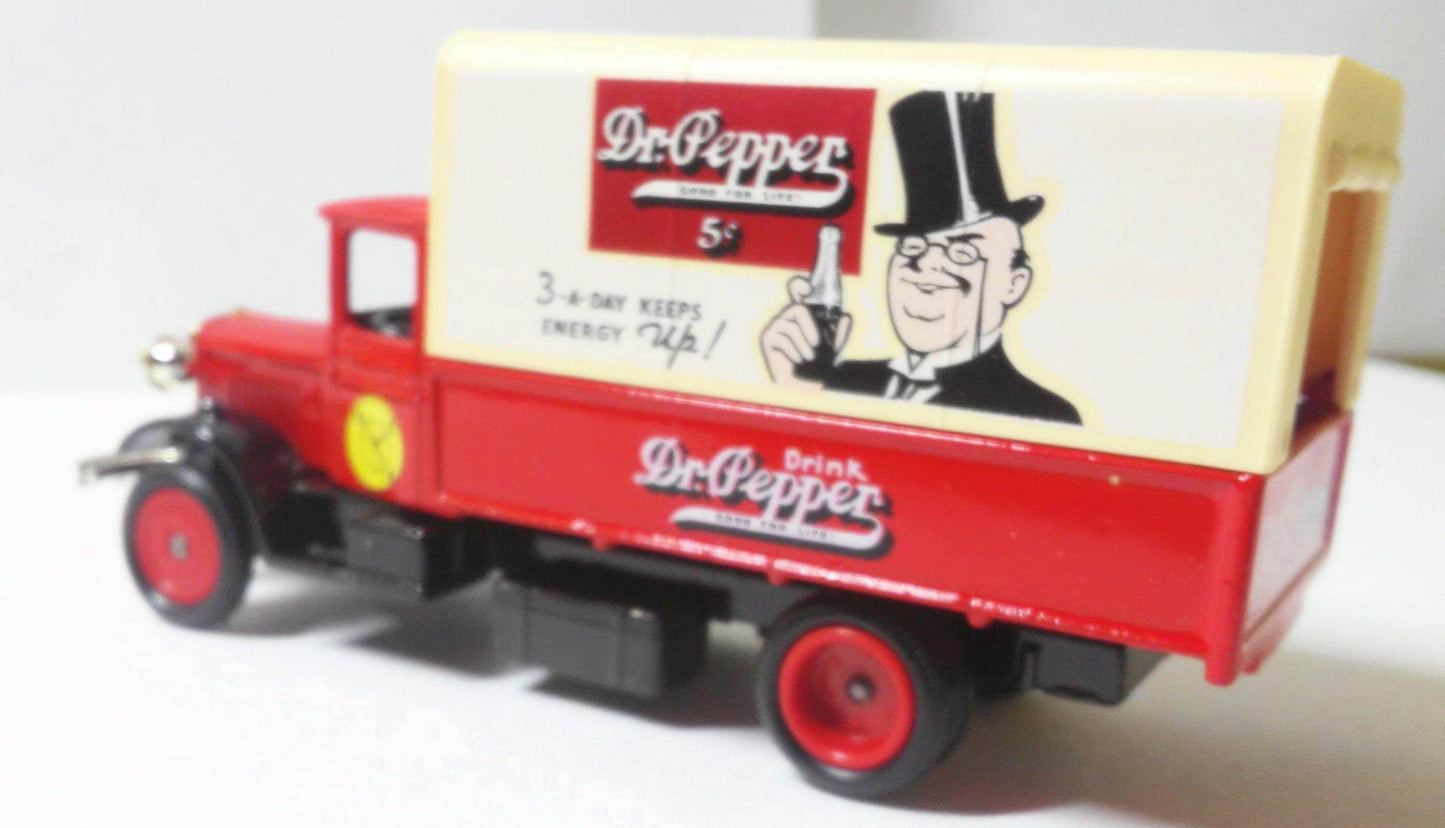 Lledo Days Gone DG28 Diecast Metal Dr Pepper 1934 Mack Canvas-back Truck Made in England - TulipStuff