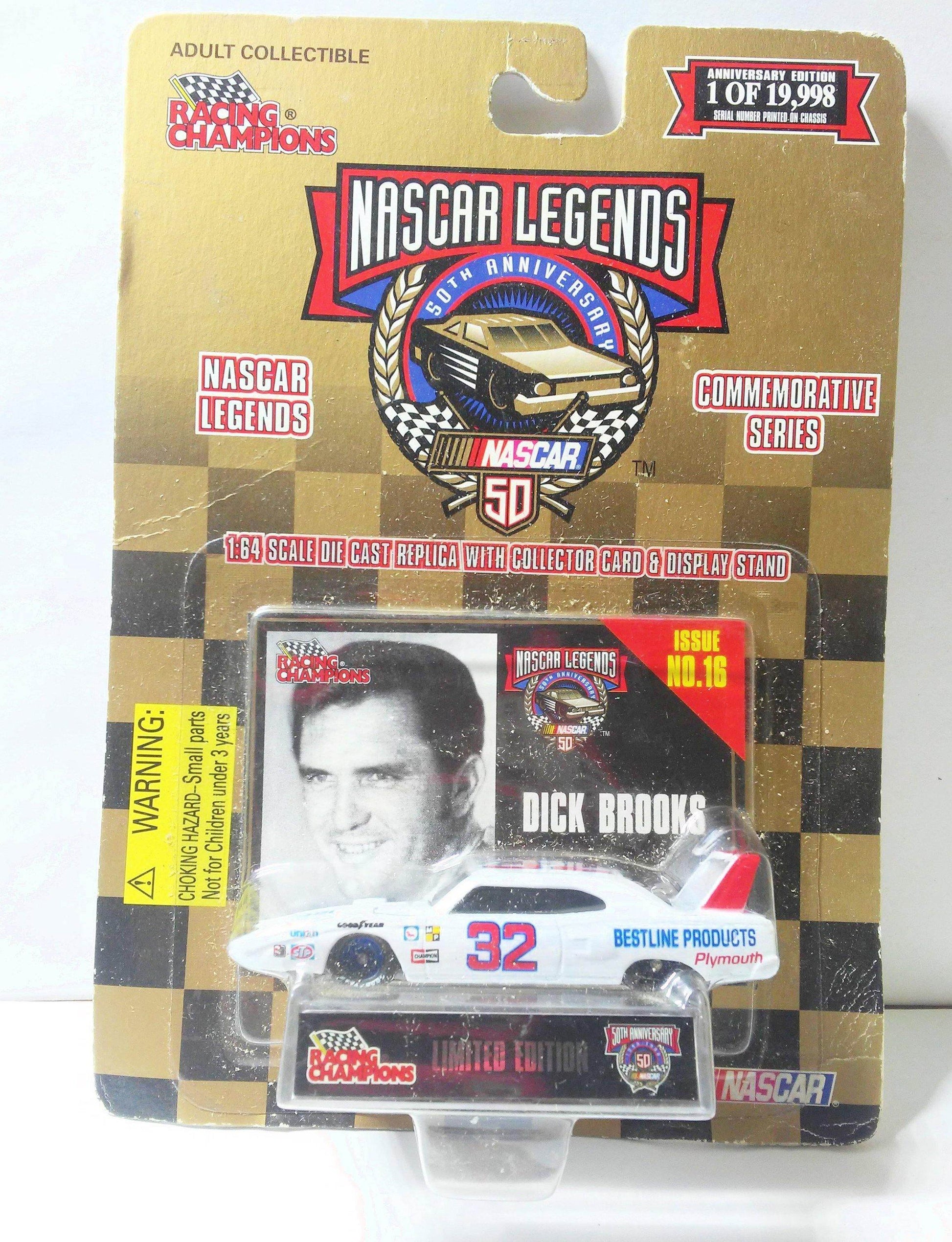 Racing Champions Nascar Legends Issue 16 Ltd Ed Dick Brooks 1970 Plymouth Superbird Bestline Products - TulipStuff