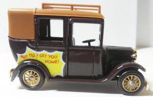 Lledo Promotional 1933 Austin Taxi Crinkley Bottom Collection Noel's House Party Made In England - TulipStuff