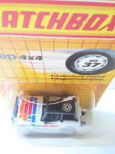 Load image into Gallery viewer, Matchbox 37 Jeep 4x4 with Roll Cage Diecast Metal 1990 - TulipStuff
