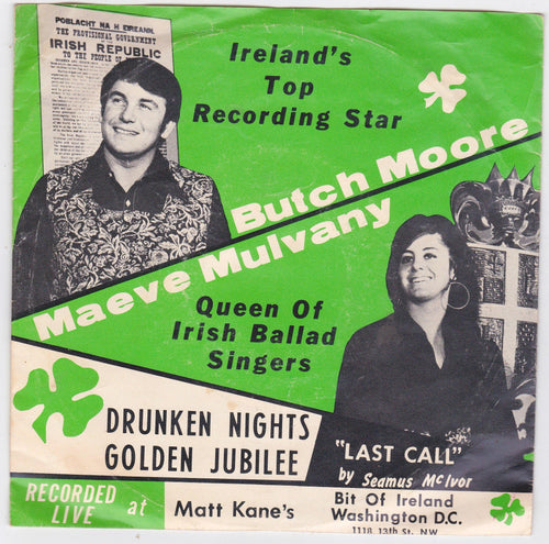 Butch Moore And Maeve Mulvany Drunken Nights / Golden Jubilee 45RPM Live 1970 Irish Music - TulipStuff