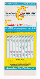 Vintage 1976 Circle Line Manhattan New York Sightseeing Cruise Brochure - TulipStuff