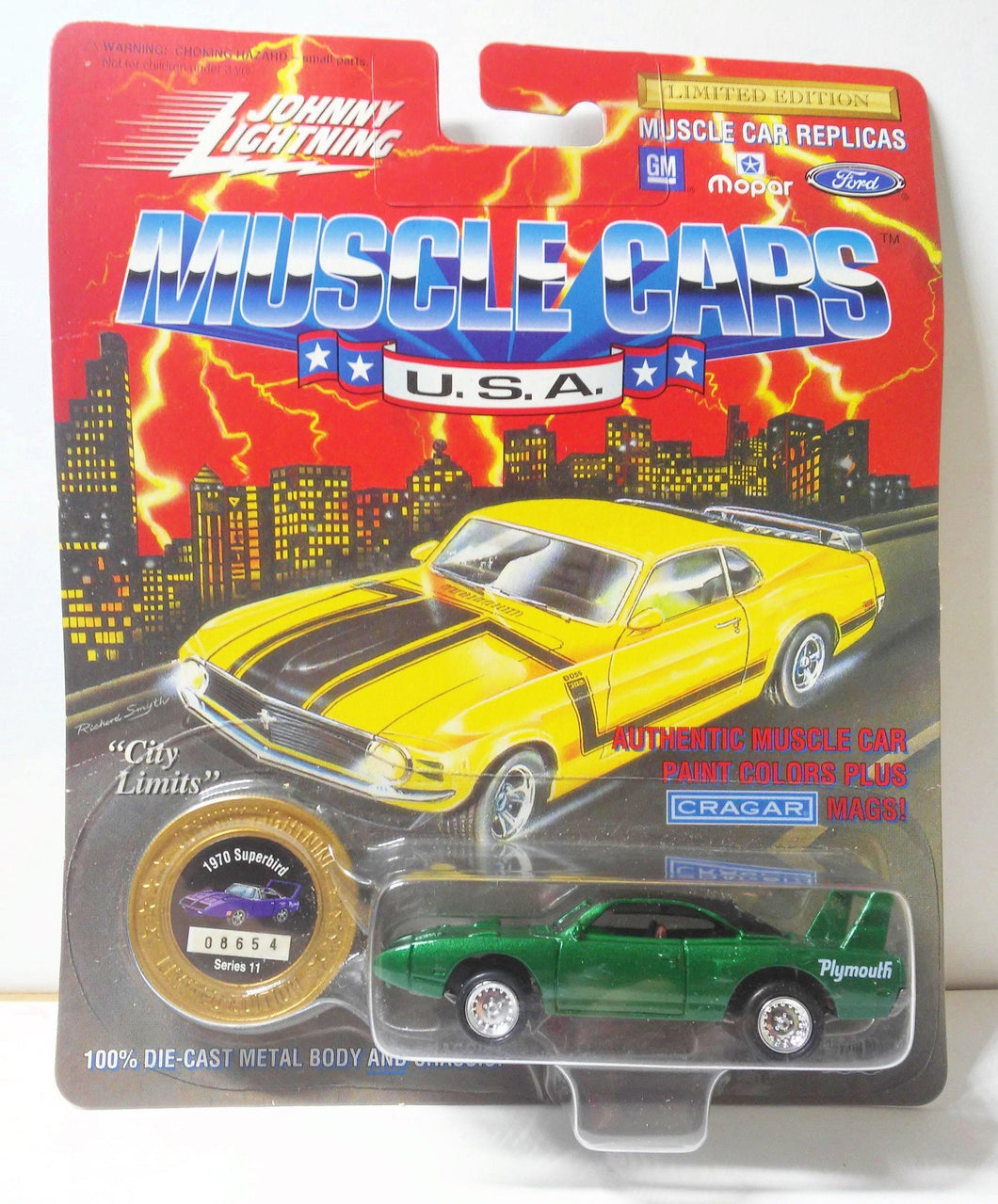 Johnny Lightning Muscle Cars USA 1970 Plymouth Superbird Limited Edition Vintage Diecast Car - TulipStuff