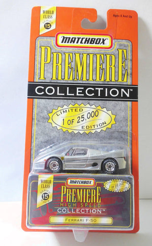 Matchbox Premiere Collection Ferrari F-50 Die-cast Sports Car Limited Edition 1997 - TulipStuff