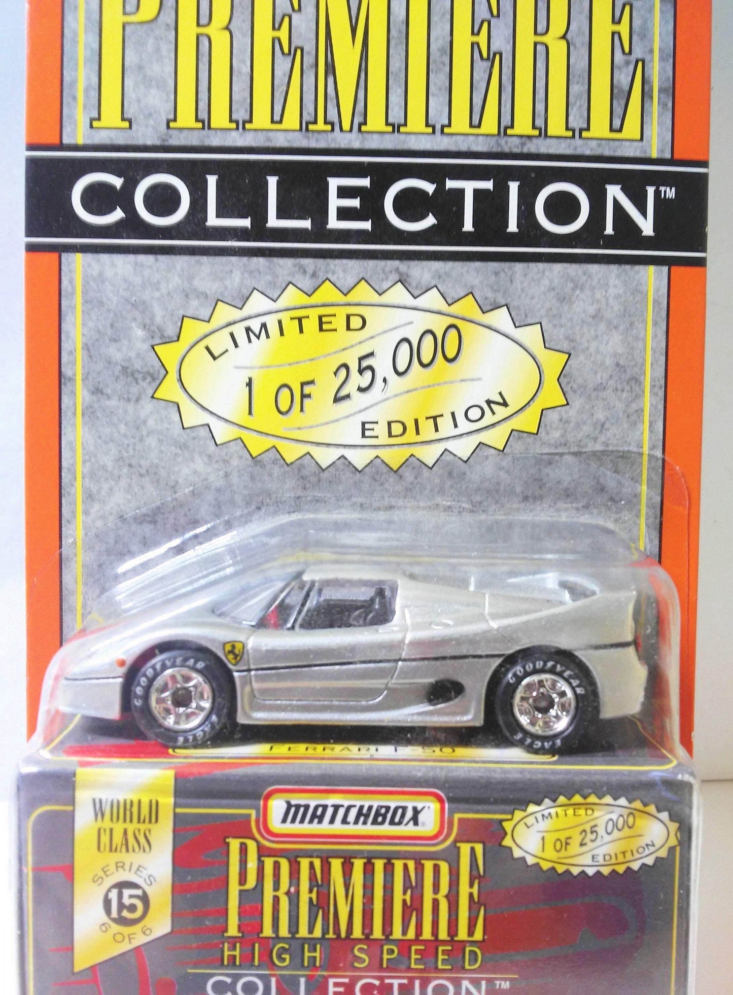 Matchbox Premiere Collection Ferrari F-50 Die-cast Sports Car Limited Edition 1997 - TulipStuff