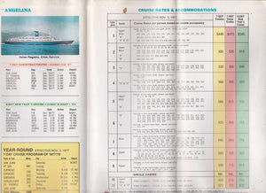 Costa Line ms Angelina 1977-78 Caribbean South America Cruise Brochure - TulipStuff