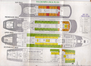 Greek Line TSS Olympia 1974 Mediterranean Cruises Cruise Ship Brochure - TulipStuff