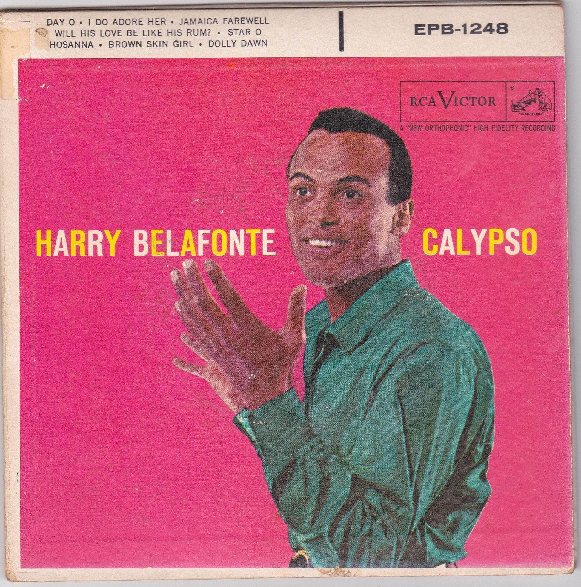 Harry Belafonte Calypso 2x7in Vinyl EP RCA Victor EPB-1248 1956  Day-O Banana Boat Song - TulipStuff