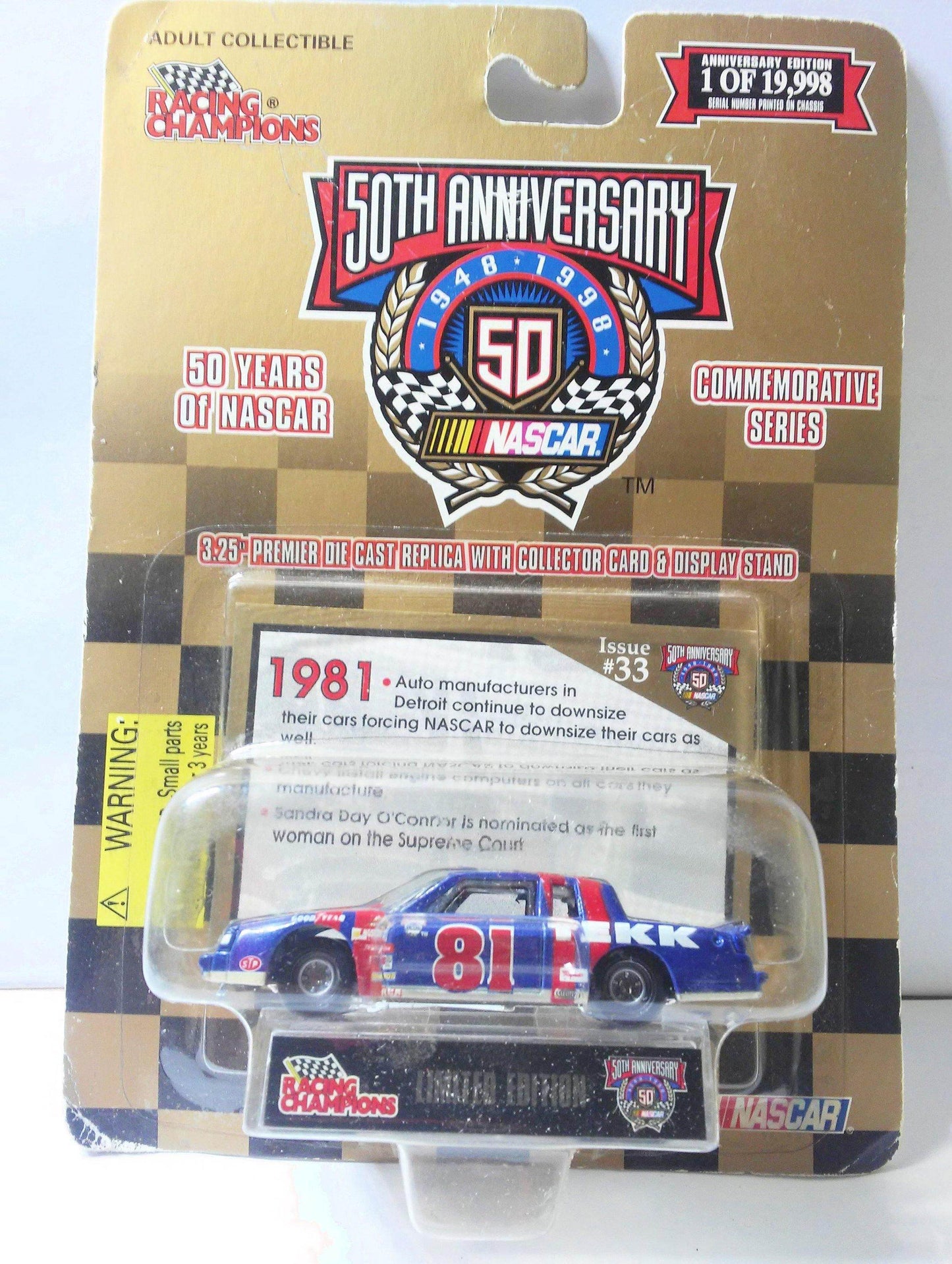 Racing Champions Nascar 50th Anniversary Issue #33 1981 Commemorative Tekk 1981 Buick Regal - TulipStuff