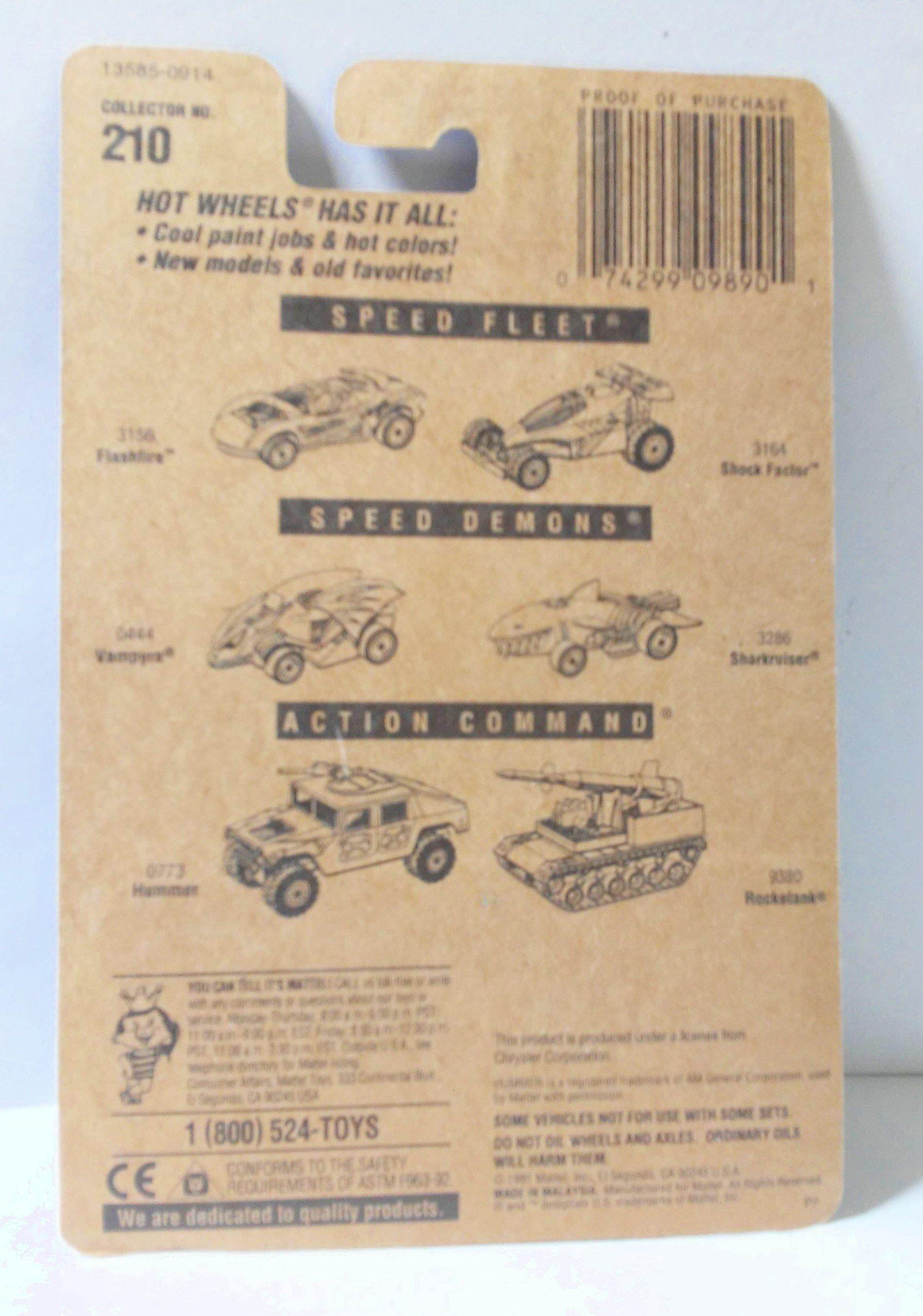 Hot Wheels Collector #210 Dodge Viper RT/10 Gold Medal Speed g5sp Die Cast Sports Car 1995 - TulipStuff