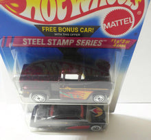 Load image into Gallery viewer, Hot Wheels Steel Stamp Series 2-Pack Steel Passion &#39;56 Flashsider Diecast Cars 1995 - TulipStuff
