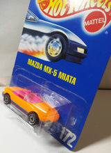 Load image into Gallery viewer, Hot Wheels G-Force Mazda MX-5 Miata Day-Glo Orange Screamin&#39; Wheels 1994 - TulipStuff
