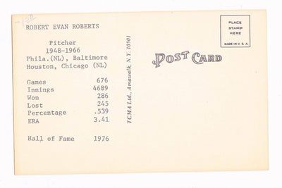 Robin Roberts All Time Greats TCMA 1970's Postcard Baseball Hall of Famer - TulipStuff