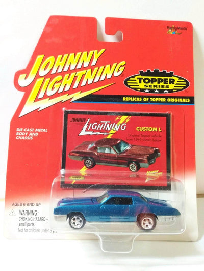 Johnny Lightning Topper Series Custom L  Die-Cast Metal Blue Cadillac Eldorado 2000 - TulipStuff