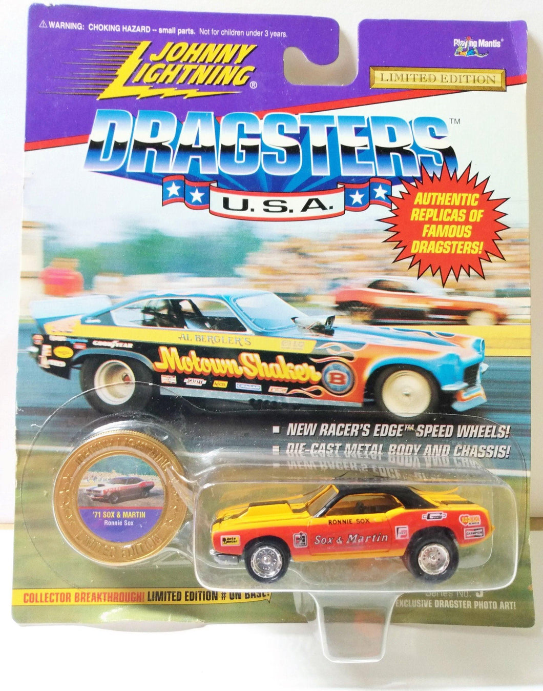 Johnny Lightning Dragsters USA Sox and Martin Pro Stock 1971 Plymouth Barracuda Ronnie Sox - TulipStuff