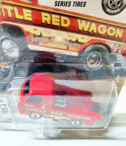 Johnny Lightning Showstoppers Bill Maverick Golden's 1988 Little Red Wagon Wheelstander Pickup - TulipStuff