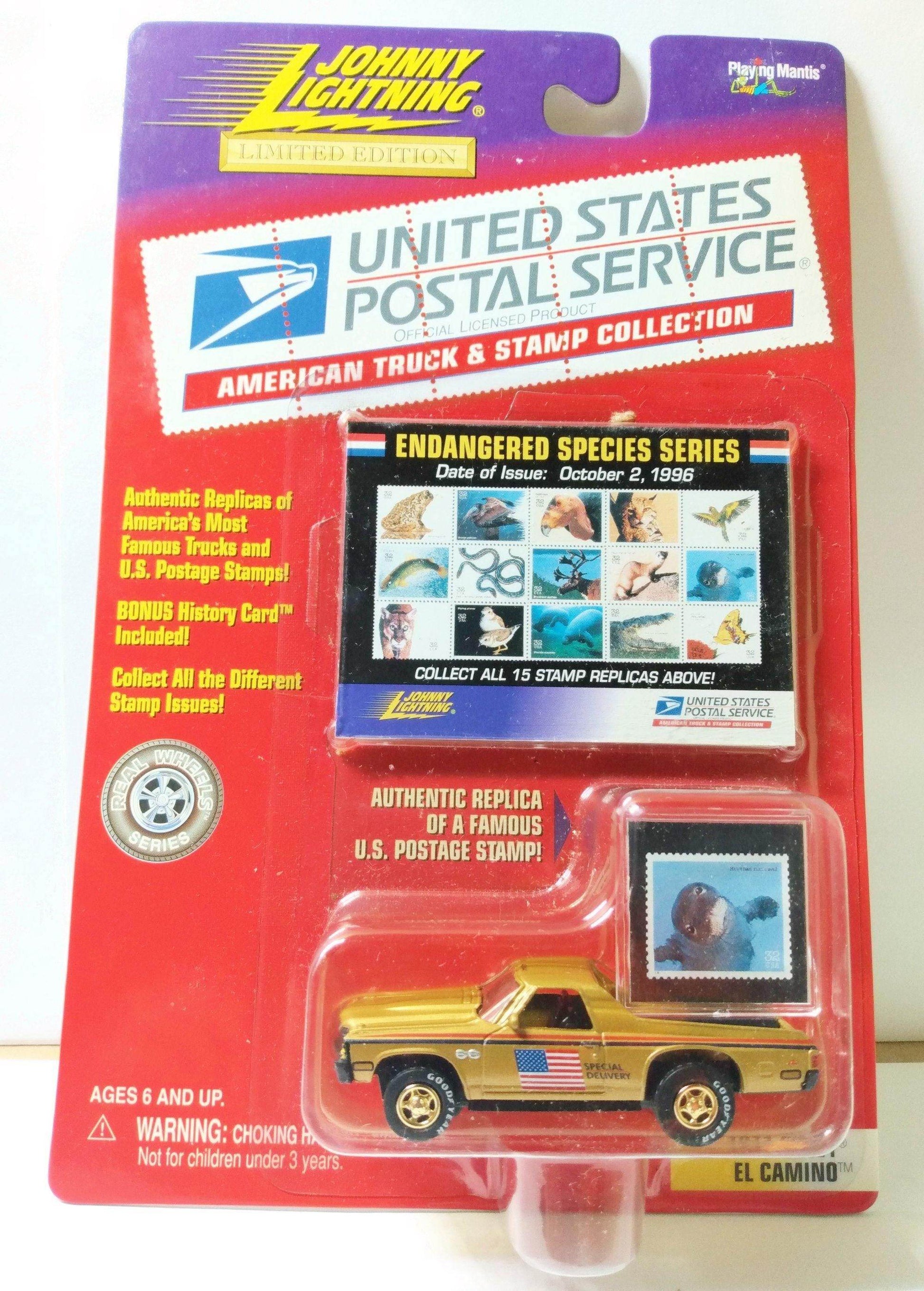 Johnny Lightning 1971 Chevy El Camino USPS American Truck and Stamp Collection Limited Edition - TulipStuff