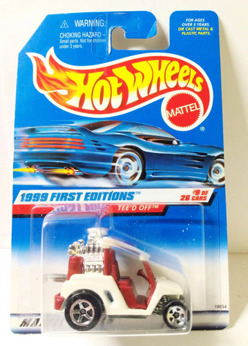 Hot Wheels 1999 First Editions Tee'd Off Collector #683 Diecast Metal Golf Cart - TulipStuff