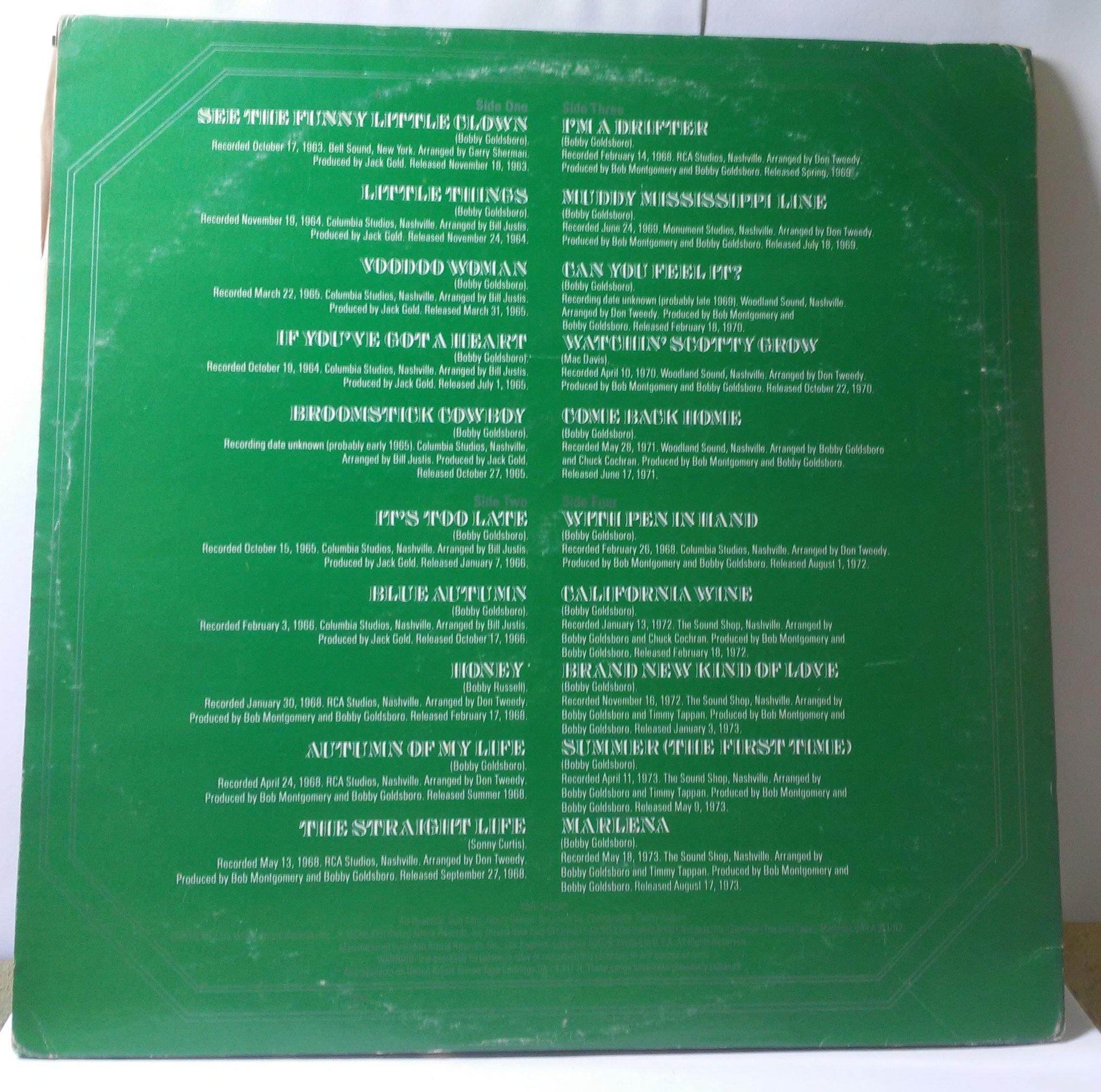 Bobby Goldsboro's 10th Anniversary Album Vinyl 2x12 inch LP United Artists UA-LA311-H2  1974 - TulipStuff