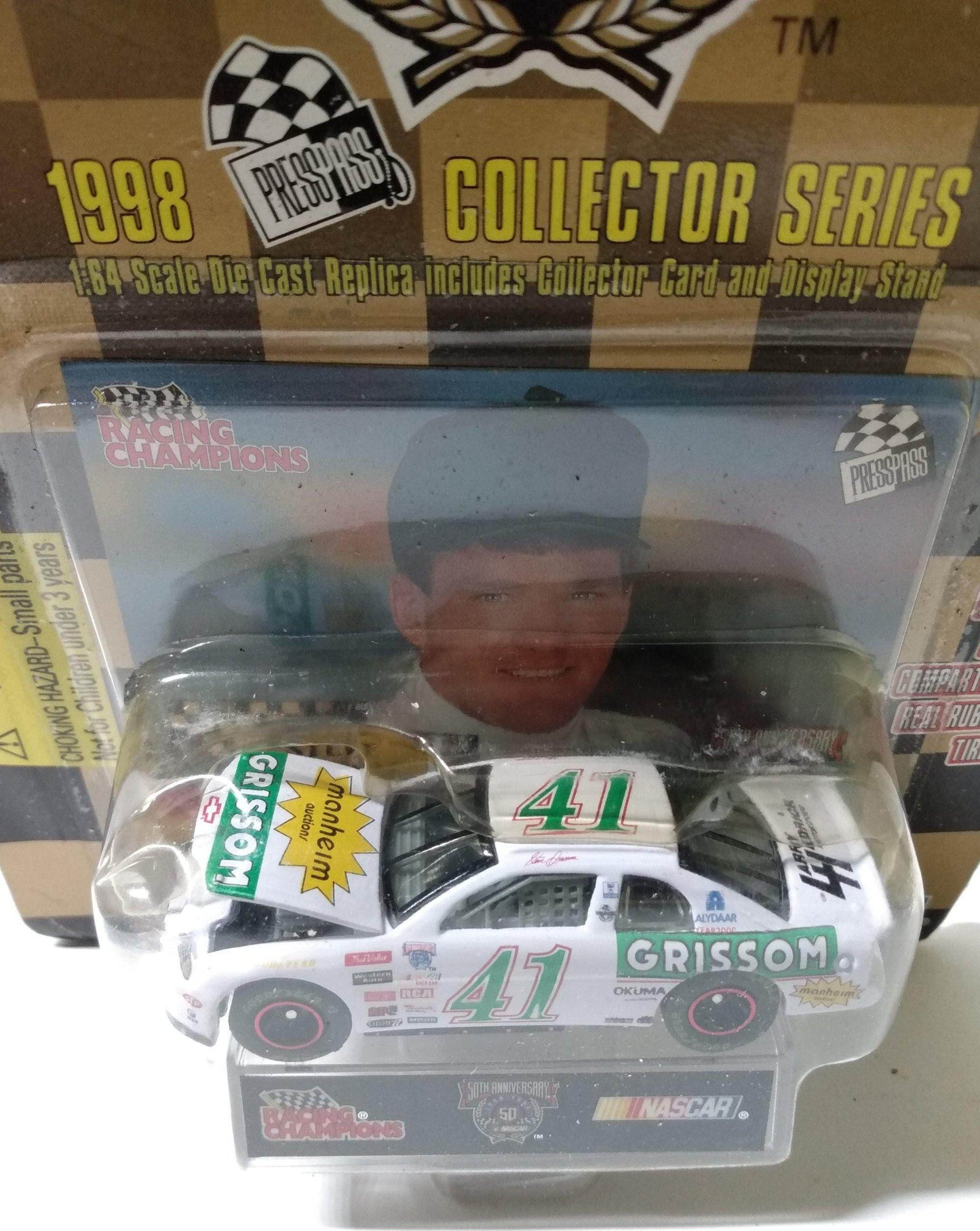 Racing Champions Nascar 50th Anniversary Steve Grissom 1998 Press Pass Collector Series - TulipStuff