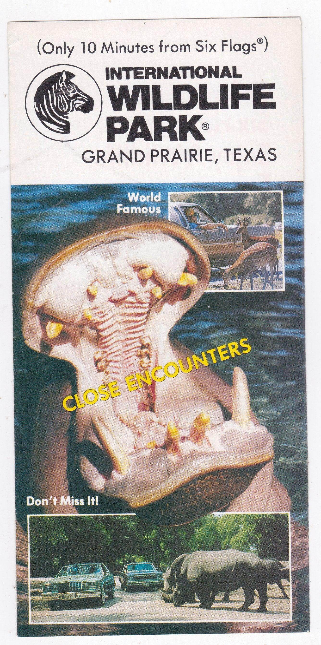 International Wildlife Park Grand Prairie Texas 1982 Brochure - TulipStuff