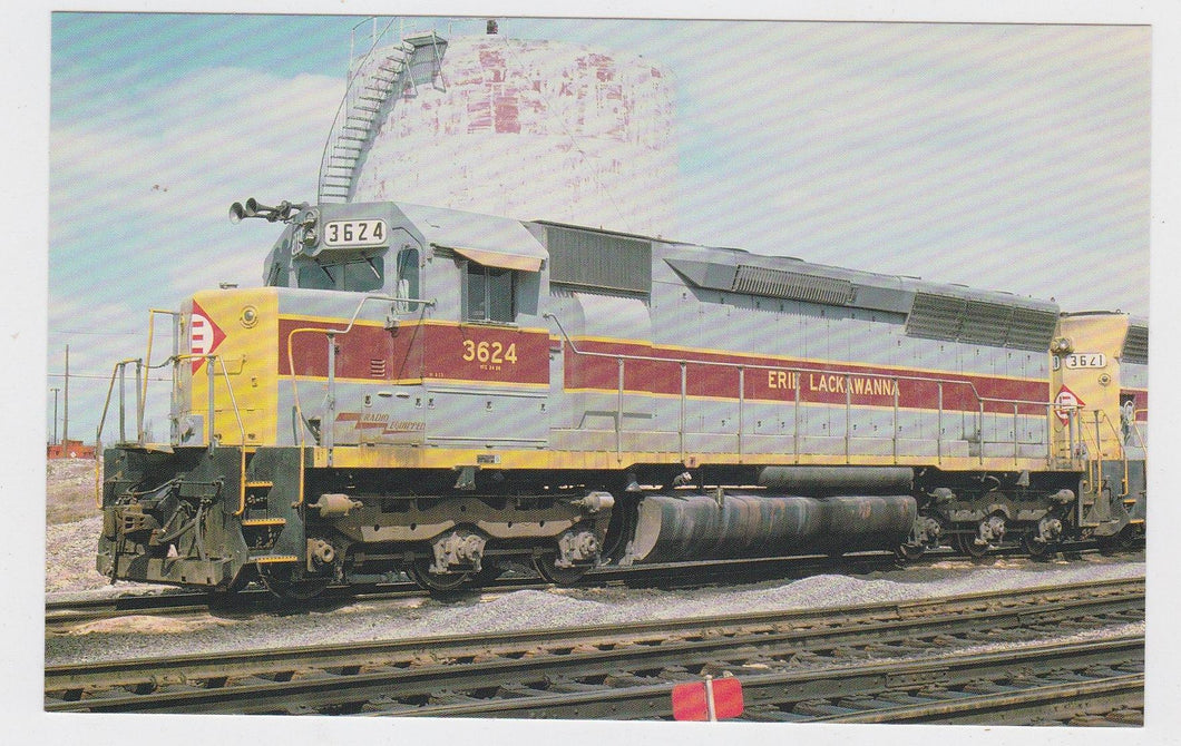 Erie Lackawanna EMD SD45 Diesel Locomotive Train Postcard - TulipStuff