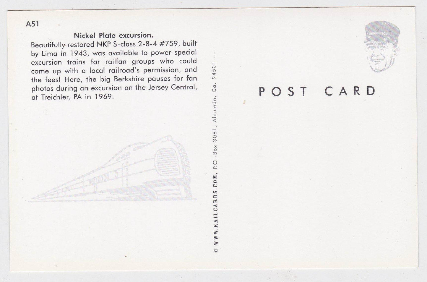 Jersey Central Railroad Lima Berkshire NKP S-Class Steam Locomotive - TulipStuff