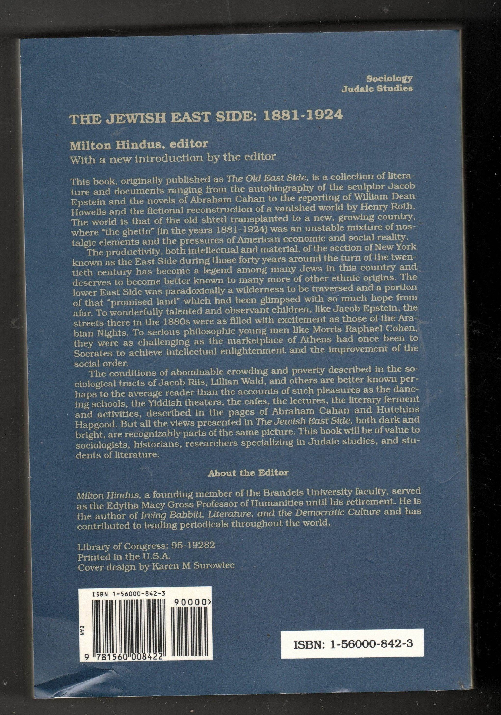 The Jewish East Side 1881-1924 Milton Hindus 1995 - TulipStuff