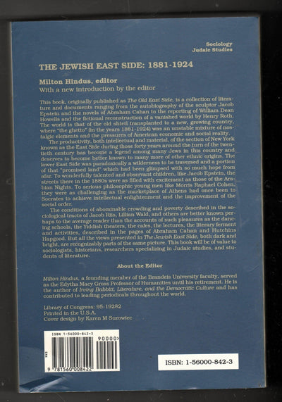 The Jewish East Side 1881-1924 Milton Hindus 1995 - TulipStuff