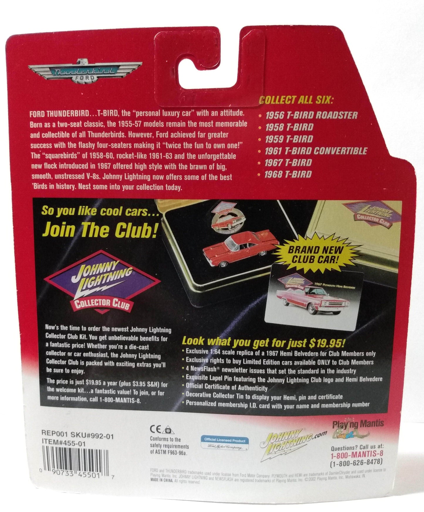 Johnny Lightning Legendary Bad Birds 1959 Ford Thunderbird T-Bird - TulipStuff