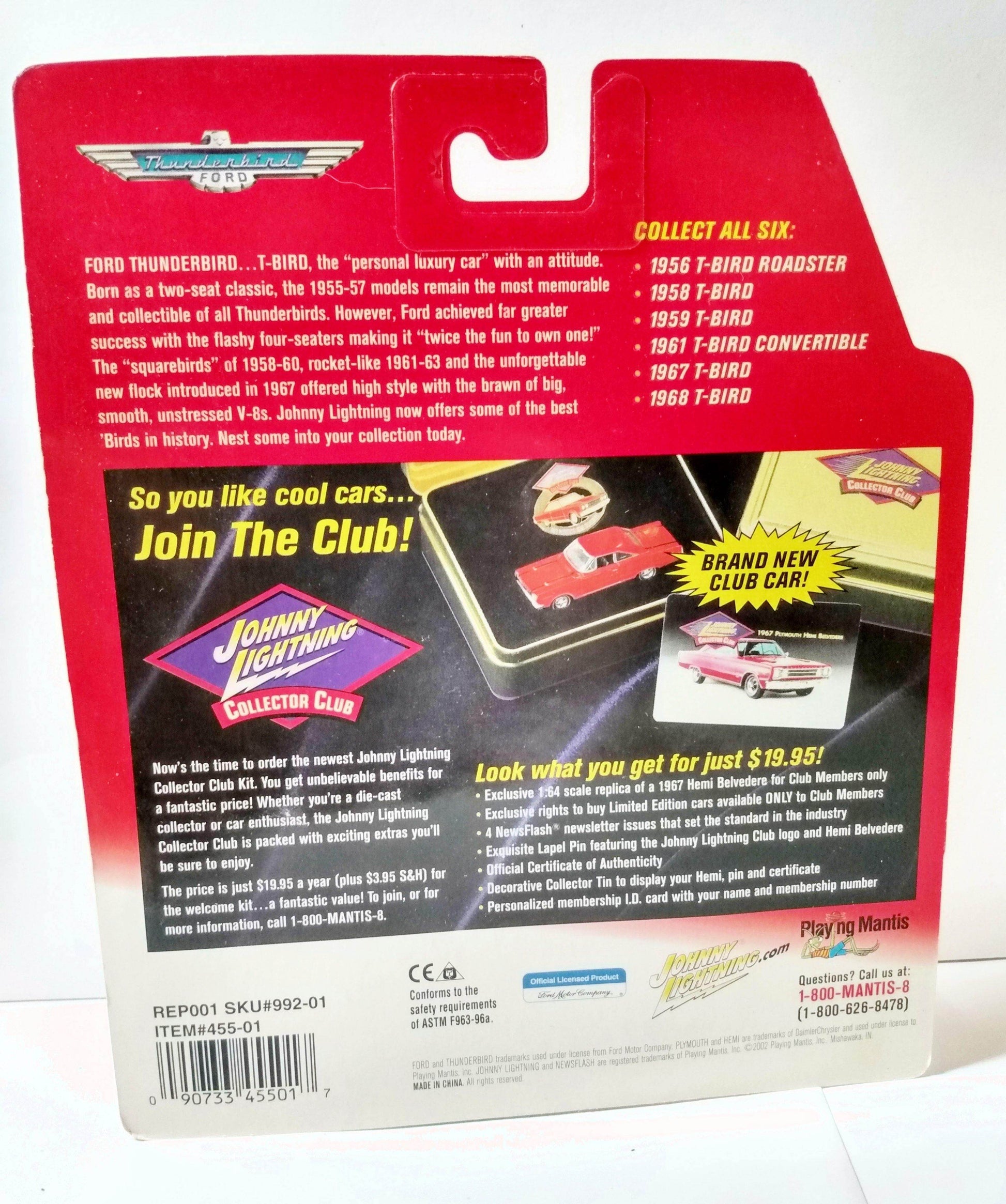 Johnny Lightning Legendary Bad Birds 1961 Ford T-Bird Convertible - TulipStuff