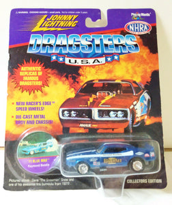 Johnny Lightning Dragsters USA Raymond Beadle 71 Blue Max Ford Mustang - TulipStuff