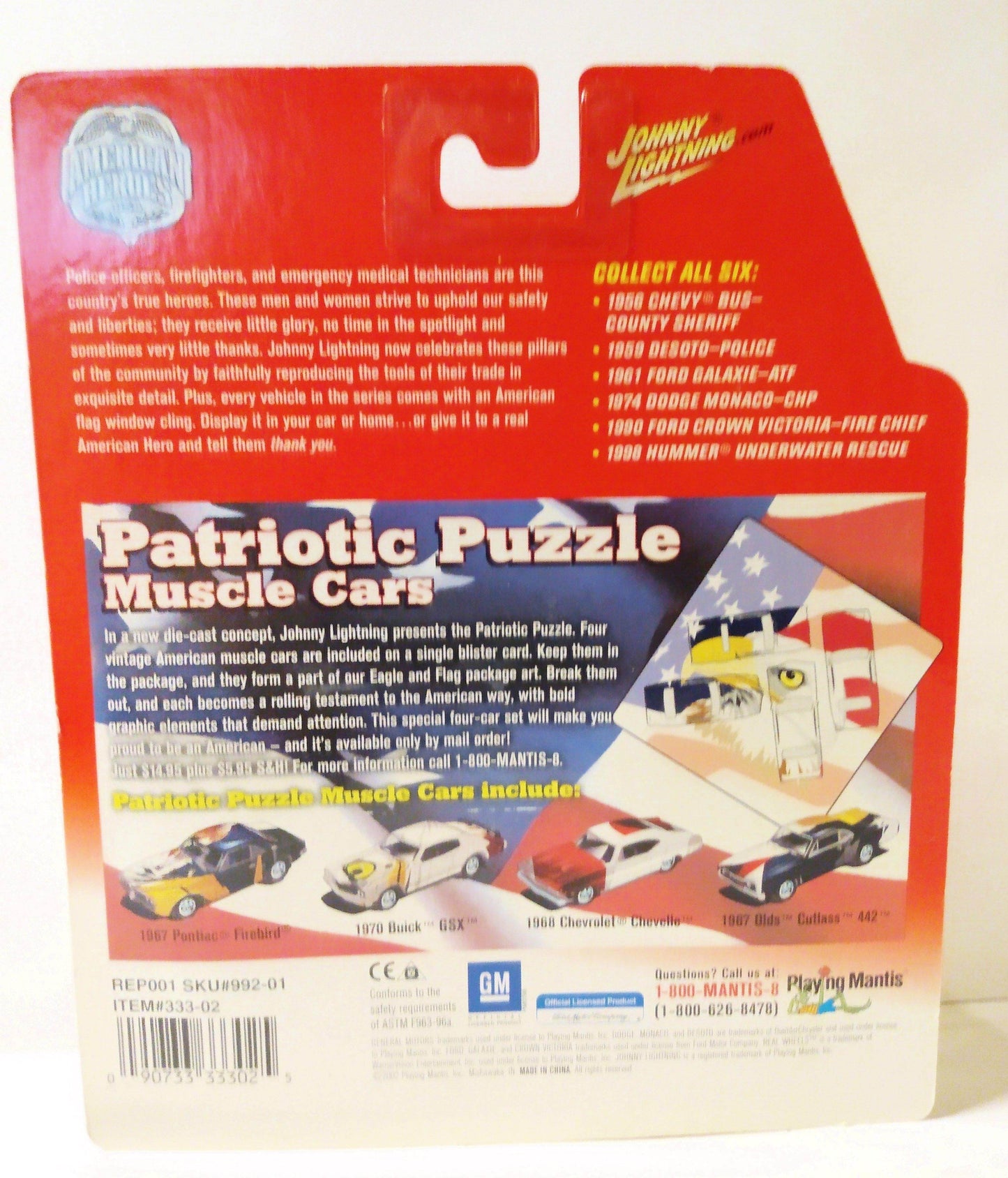 Johnny Lightning American Heroes 1959 DeSoto Police Car - TulipStuff