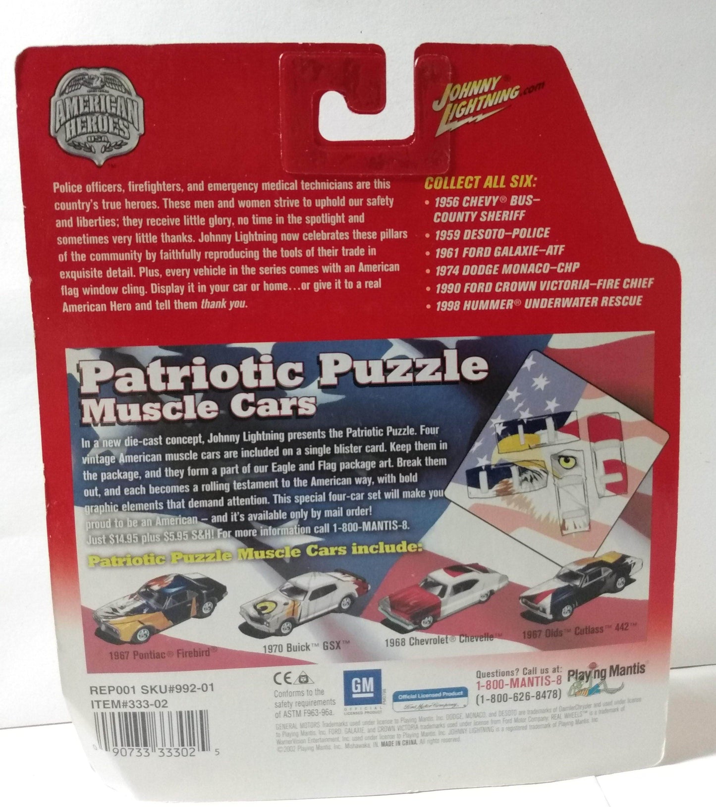 Johnny Lightning American Heroes 1990 Ford Crown Victoria Fire Chief Car - TulipStuff