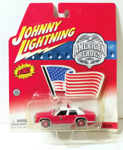 Johnny Lightning American Heroes 1990 Ford Crown Victoria Fire Chief Car - TulipStuff