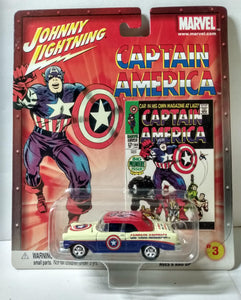 Johnny Lightning Marvel Captain America 1956 Chevy Bel Air Convertible - TulipStuff