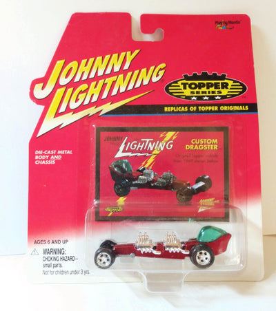 Johnny Lightning Topper Series Custom Dragster Racing Car Red 2000 - TulipStuff