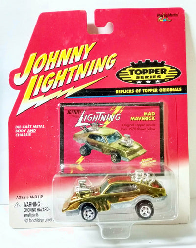 Johnny Lightning Topper Series Mad Maverick Gold Diecast Car 2000 - TulipStuff