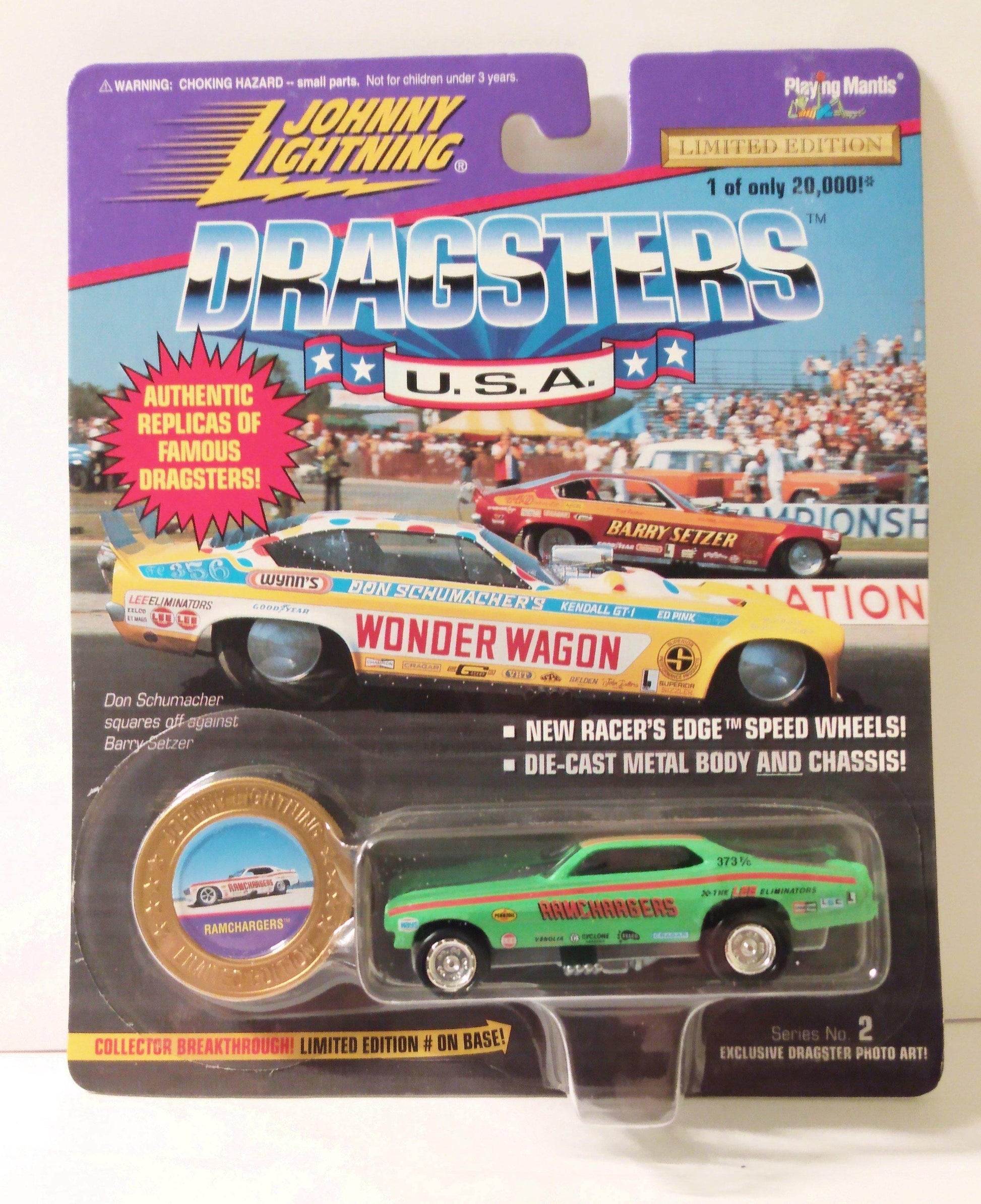 Johnny Lightning Dragsters USA Ramchargers '71 Duster Funny Car 1997 - TulipStuff