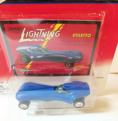 Johnny Lightning Topper Series Stiletto Diecast Car Blue 2000 - TulipStuff