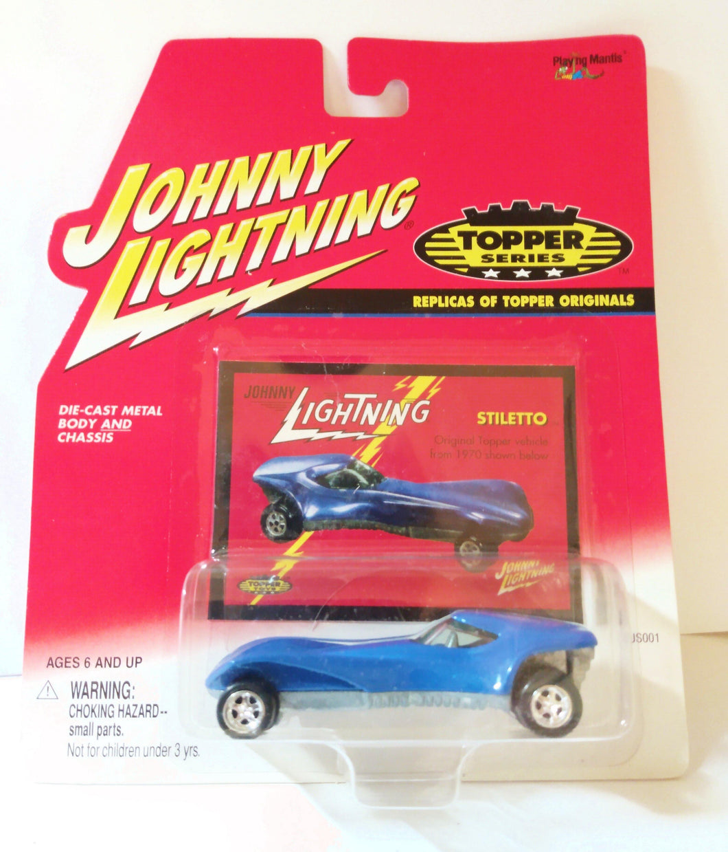 Johnny Lightning Topper Series Stiletto Diecast Car Blue 2000 - TulipStuff