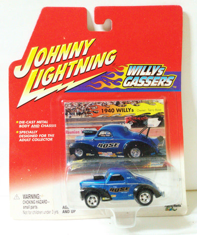 Johnny Lightning  Willys Gassers Series Terry Rose 1940 Willys Diecast Car - TulipStuff