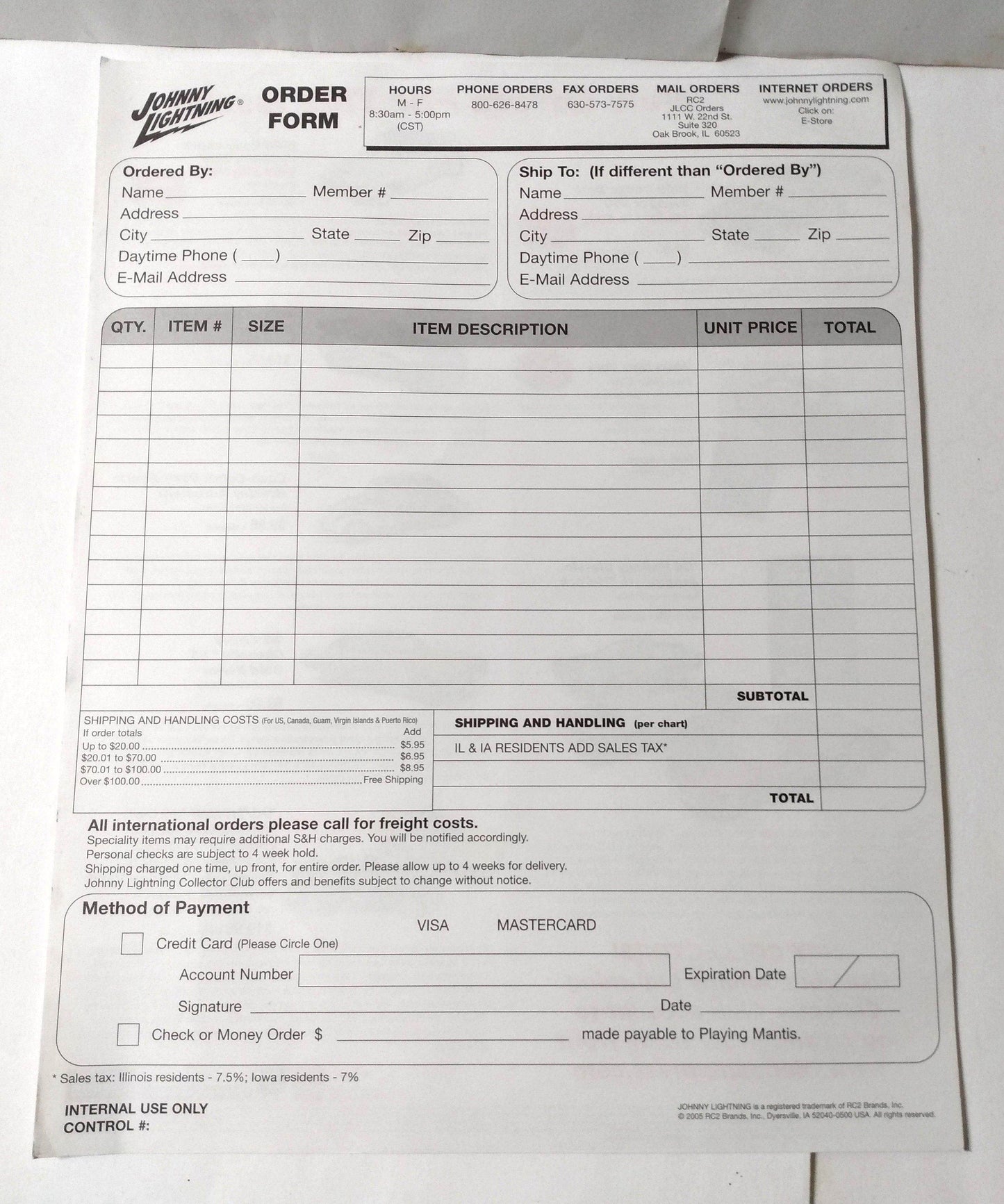 Johnny Lightning Newsflash Diecast Newsletter Issue #43 January 2005 - TulipStuff